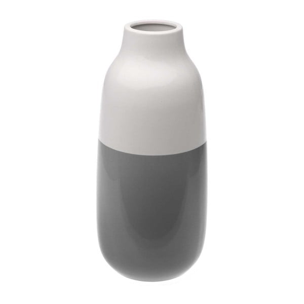 Szaro-biały wazon ceramiczny Versa Turno, wys. 28,5 cm