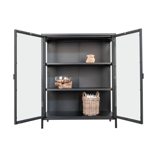 Czarna metalowa witryna 80x101,5 cm Brisbane – House Nordic-image-2