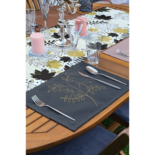 Zestaw 4 tekstylnych mat stołowych i bieżnika Minimalist Home World-image-3