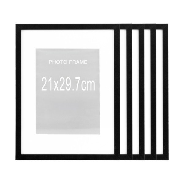 Czarne ramki zestaw 5 szt. 21x30 cm Marbella – House Nordic