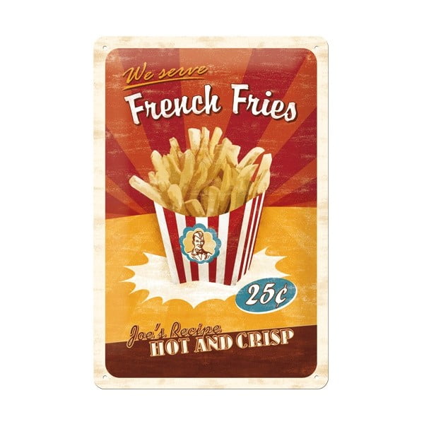 Blaszana tablica French Fries, 20x30 cm