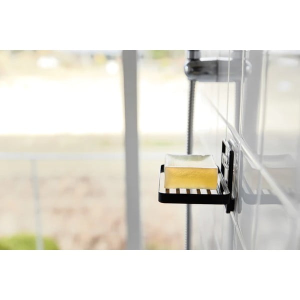 Czarna samoprzylepna metalowa mydelniczka Film Hook – YAMAZAKI-image-3
