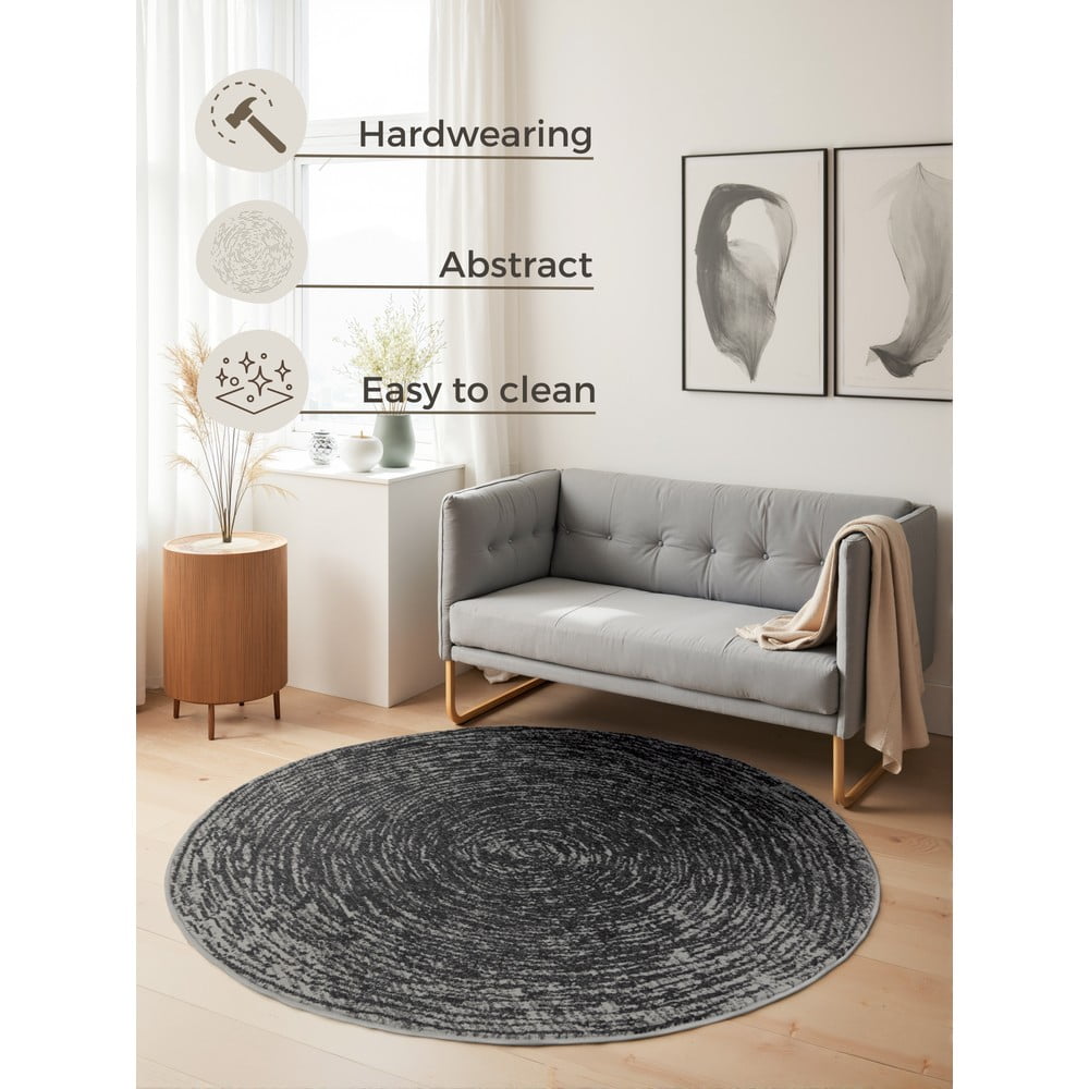 Szary okrągły dywan ø 120 cm Gloria Cavallo – Hanse Home (zdjęcie 9)