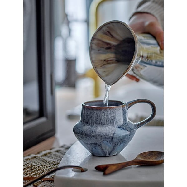 Jasnoniebieskie kamionkowe kubki zestaw 4 szt. 300 ml Bessie – Bloomingville-image-3