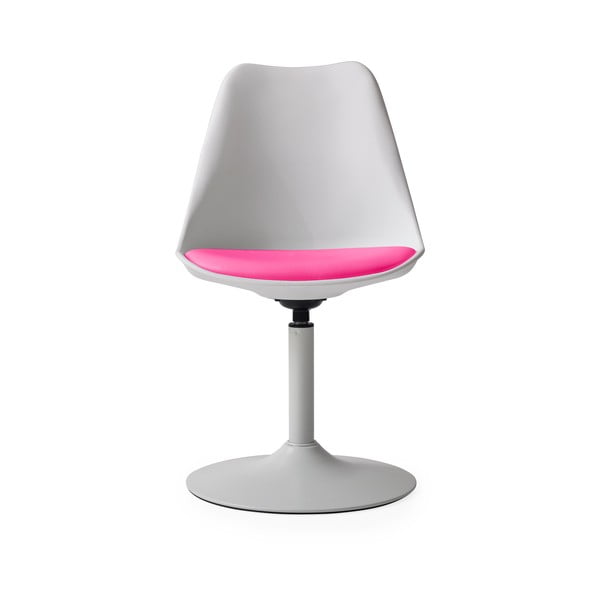 Białe krzesło z różową poduszką Tenzo Viva