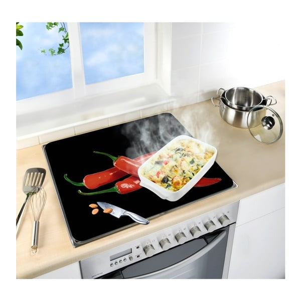 Szklana płyta ochronna na ścianę Wenko Peperoni, 50x56 cm-image-3