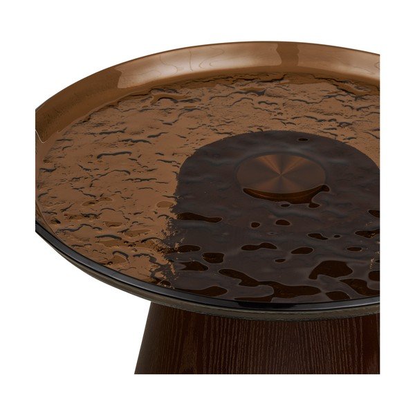 Okrągły stolik ze szklanym blatem ø 50 cm Orvieto – House Nordic-image-4