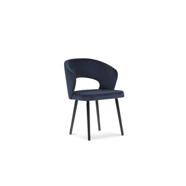 Ciemnoniebieskie krzesło z aksamitnym obiciem Windsor & Co Sofas Elpis