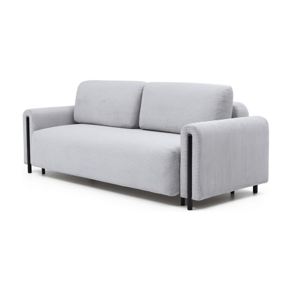 Szara sztruksowa rozkładana/ze schowkiem sofa 244 cm Arcadova – ELTAP-image-2
