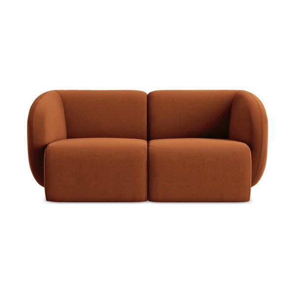 Aksamitna sofa w kolorze terakoty 174 cm Lani – Makamii