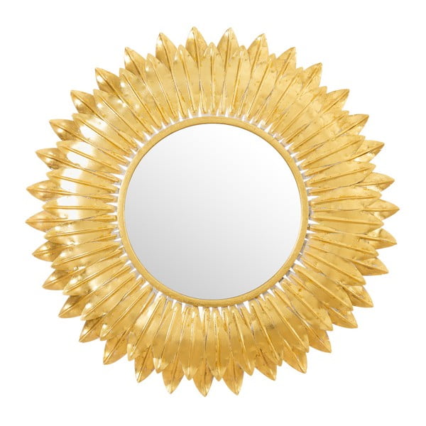 Złote lustro Ixia Sol Metal Cristal, 68x68 cm