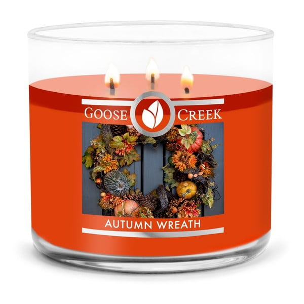 Świeca zapachowa Goose Creek Autumn Wreath, czas palenia 35 h
