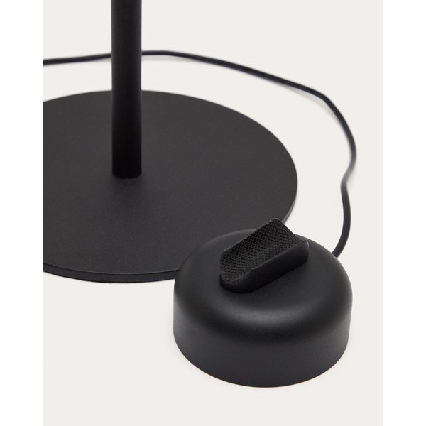 Czarna metalowa lampa stołowa LED ze ściemniaczem (wysokość 61,5 cm) Orey – Kave Home-image-3