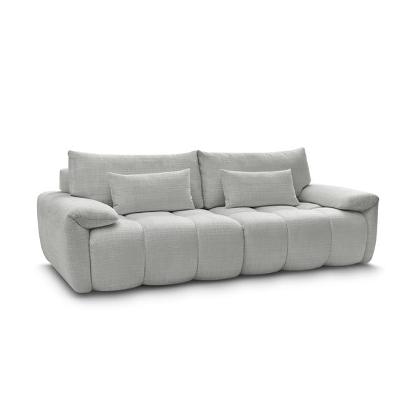 Jasnoszara sofa z tkaniny szenilowej 264 cm Ivane – Bobochic Paris-image-4