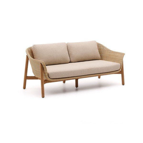 Beżowa/w naturalnym kolorze tapicerowana sofa ogrodowa Galea – Kave Home