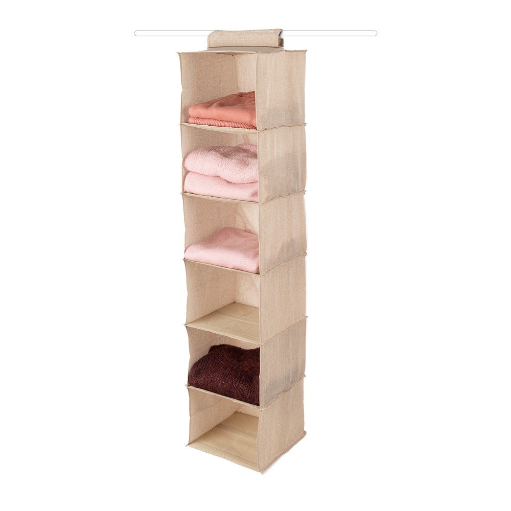 Wiszący tekstylny organizer do szafy Sandy – Compactor (zdjęcie 3)