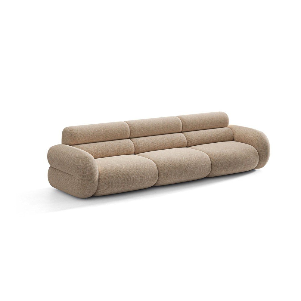 Beżowa sofa z tkaniny szenilowej 305 cm Neo – Micadoni