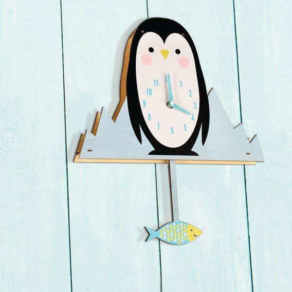 Zegar drewniany Rex London Milo The Penguin-image-4