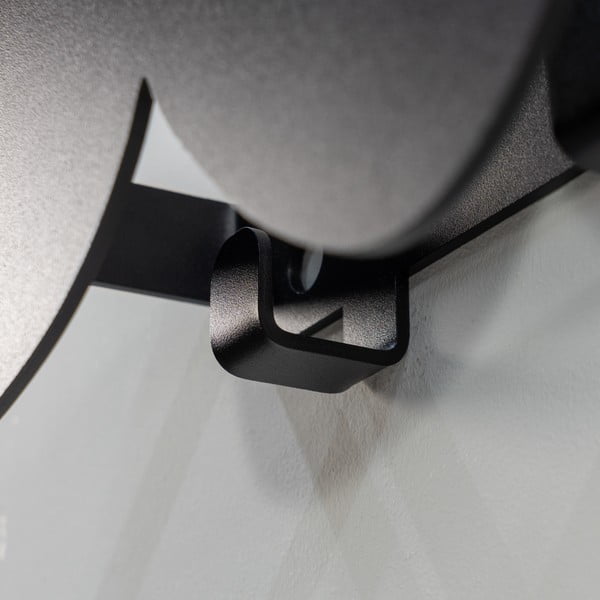 Czarny metalowy wieszak ścienny z półką 80 cm Tumulo – Spinder Design-image-2