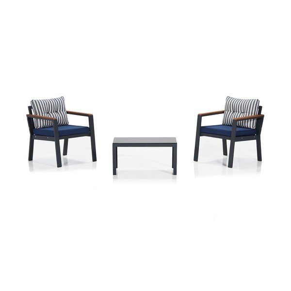 Niebieski zestaw mebli ogrodowych dla 4 osób Defne – Floriane Garden-image-1