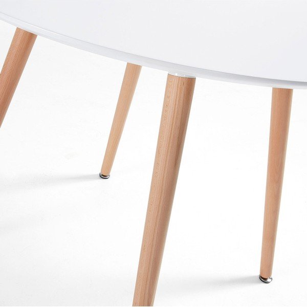 Stół do jadalni z drewna bukowego Kave Home Daw, ⌀ 100 cm-image-3