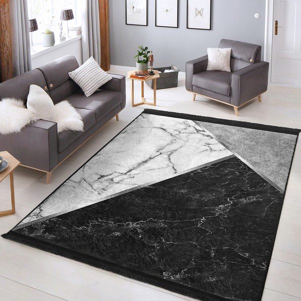 Biało-czarny dywan 80x150 cm – Mila Home-image-1