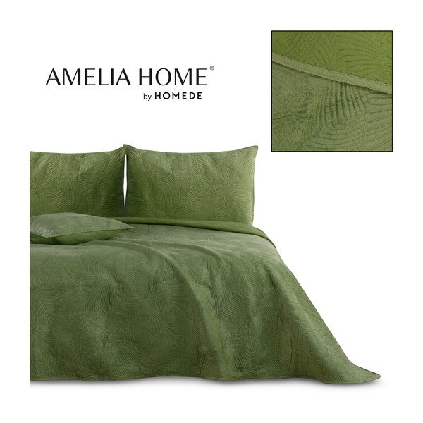 Zielona narzuta na łóżko dwuosobowe 240x260 cm Palsha – AmeliaHome-image-4