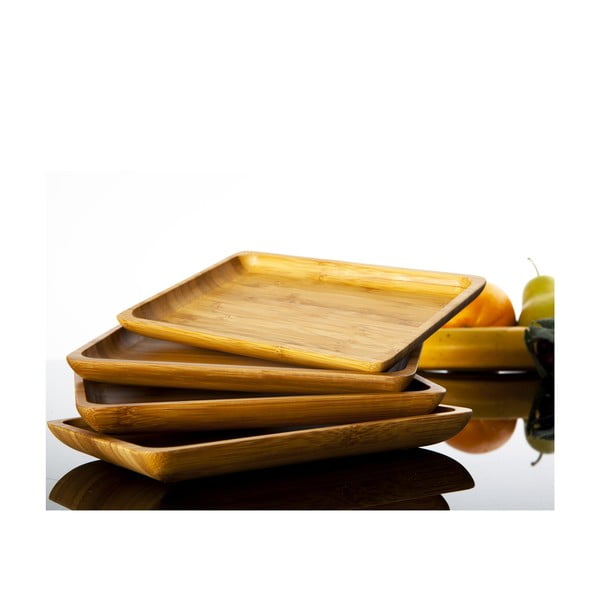 Zestaw 4 bambusowych tacek Bambum Verdure-image-2