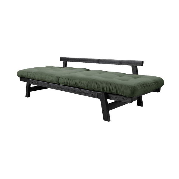Sofa rozkładana z zielonym obiciem Karup Design Step Black/Olive Green-image-4