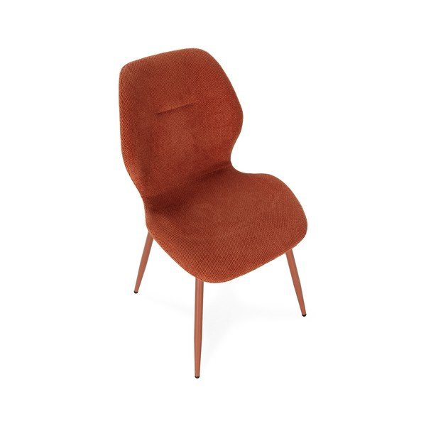 Tapicerowane krzesła zestaw 4 szt. w kolorze terakoty Ansu – Marckeric-image-3