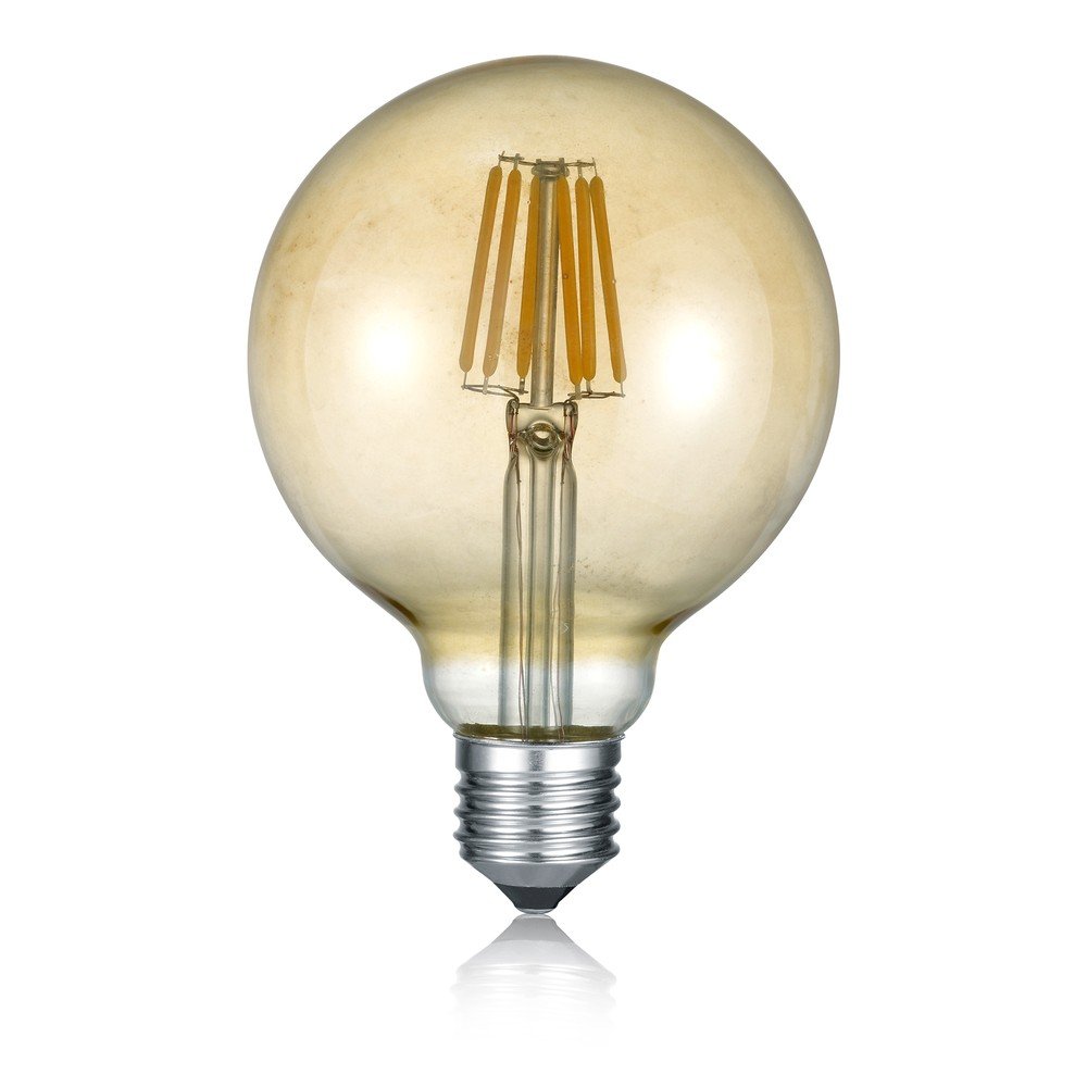 Żarówka LED/filamentowa z ciepłym światłem z gwintem E27, 6 W Globe – Trio