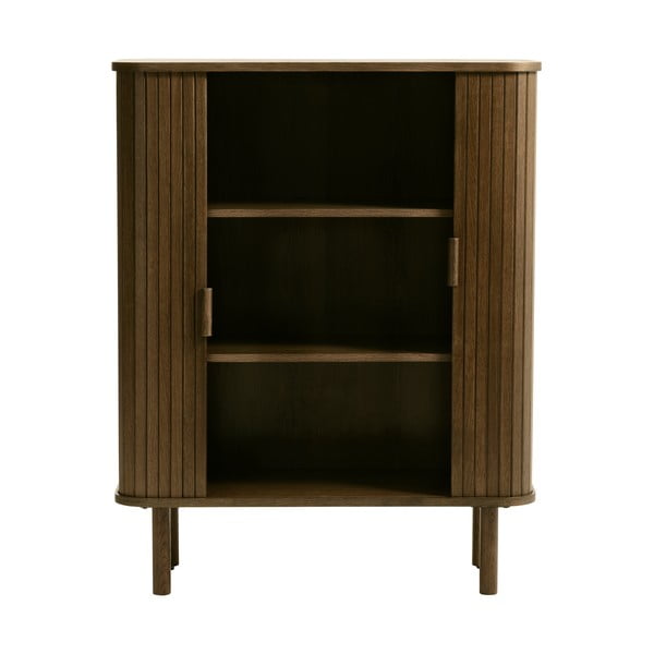 Brązowa szafka w dekorze dębu z drzwiami przesuwnymi 113x90 cm Cavo – Unique Furniture-image-3