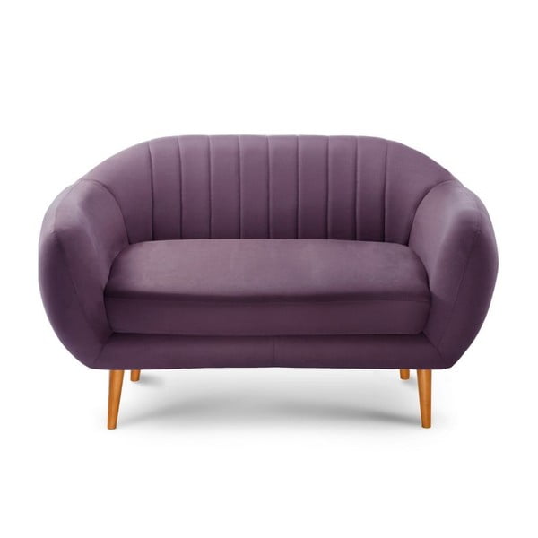 Fioletowa sofa 2-osobowa Scandi by Stella Cadente Comete Stripes