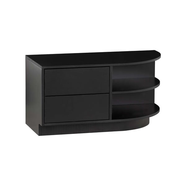 Czarna modułowa szafka pod TV z litego drewna sosnowego 78x40 cm Finca – WOOOD-image-3