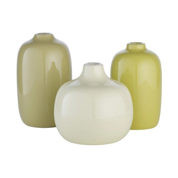 Zielone ceramiczne wazony zestaw 3 szt. (wysokość 9 cm) Ceola – Blomus