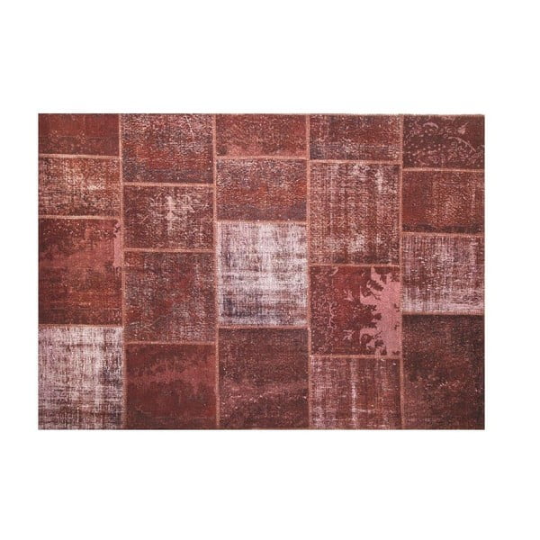 Dywan wełniany Allmode Brown Yan, 180x120 cm