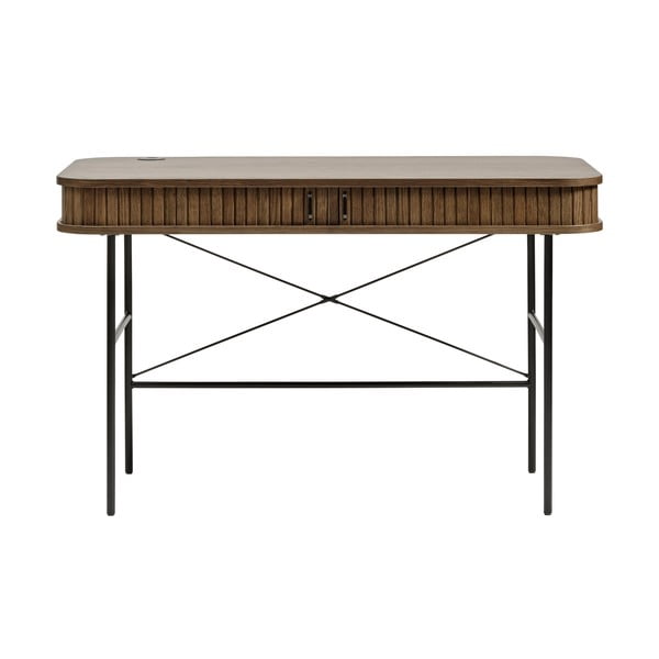 Biurko w dekorze dębu 60x120 cm Nola – Unique Furniture-image-4