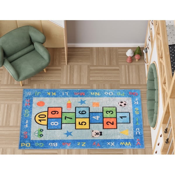 Niebieski dziecięcy dywan do zabawy odpowiedni do prania 160x230 cm Hopscotch Blue – Vitaus-image-1