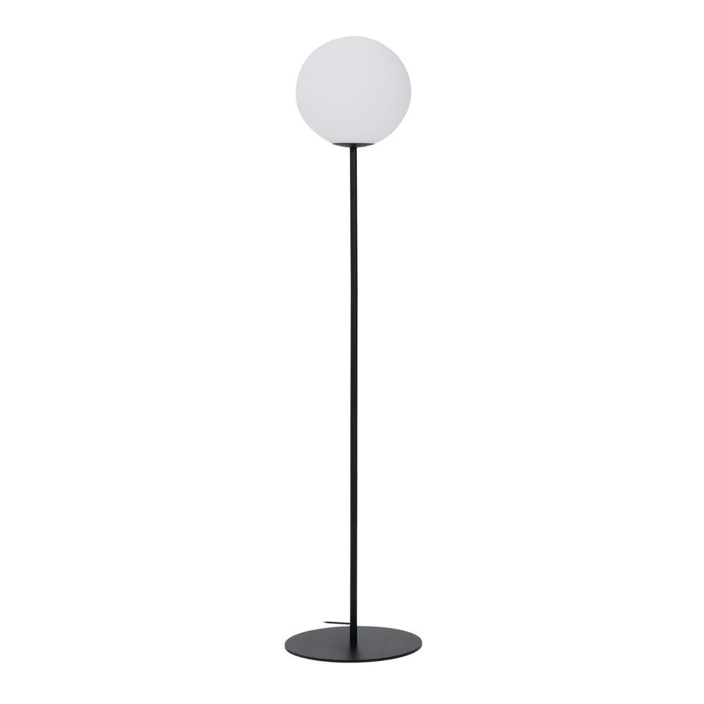 Biała/czarna lampa stojąca ze szklanym kloszem (wysokość 165 cm) Brisia – Kave Home