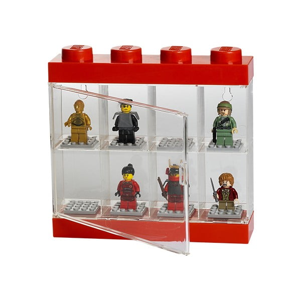 Czerwona witryna kolekcjonerska na 8 figurek LEGO®-image-2