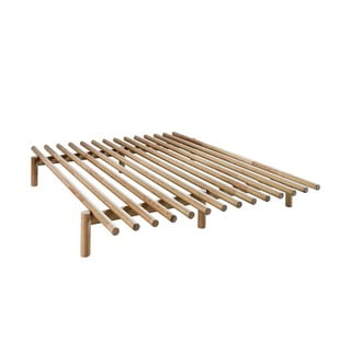 Łóżko dwuosobowe z drewna sosnowego Karup Design Pace Natural, 180x200 cm
