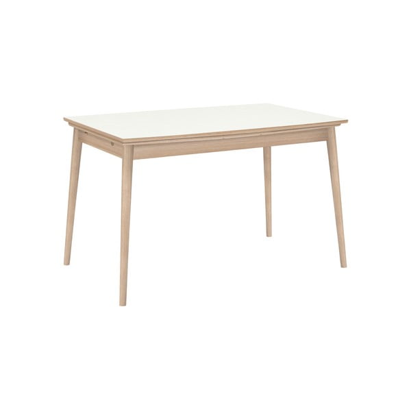 Rozkładany stół z białym blatem WOOD AND VISION Curve, 142x84 cm