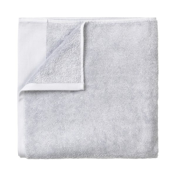Jasnoszary brązowy bawełniany ręcznik kąpielowy Blomus, 100x200 cm