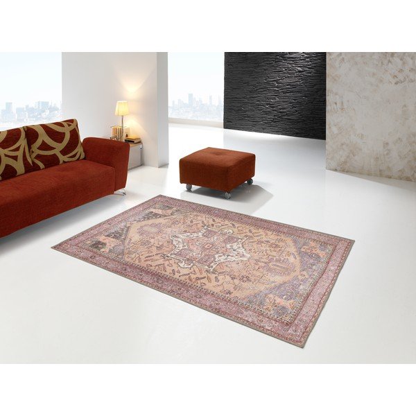 Dywan z domieszką bawełny Universal Haria Gold, 140x200 cm-image-1