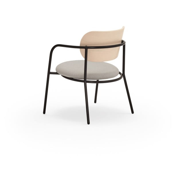 Jasnoszary fotel w dekorze jesionu Eclipse – Teulat-image-3