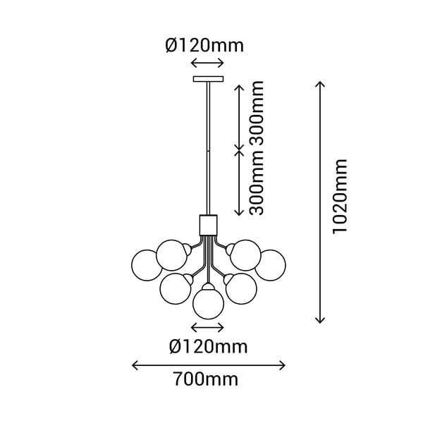 Czarno-biała lampa wisząca SULION Musa, wys. 102 cm-image-3