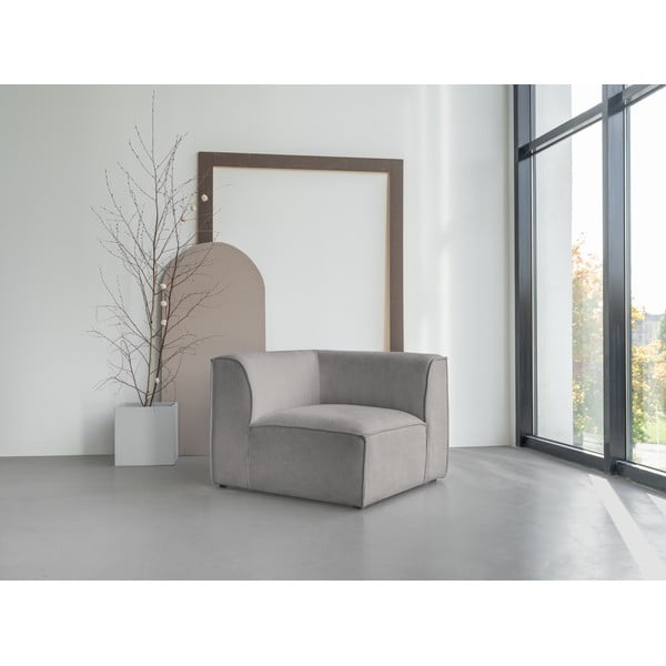 Jasnoszary moduł sofy (strona zmienna) Flex Felix – Miuform-image-1