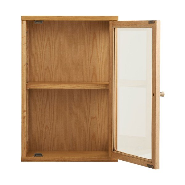 Witryna wisząca w naturalnym kolorze 40x60x20 cm Zamora – House Nordic-image-3