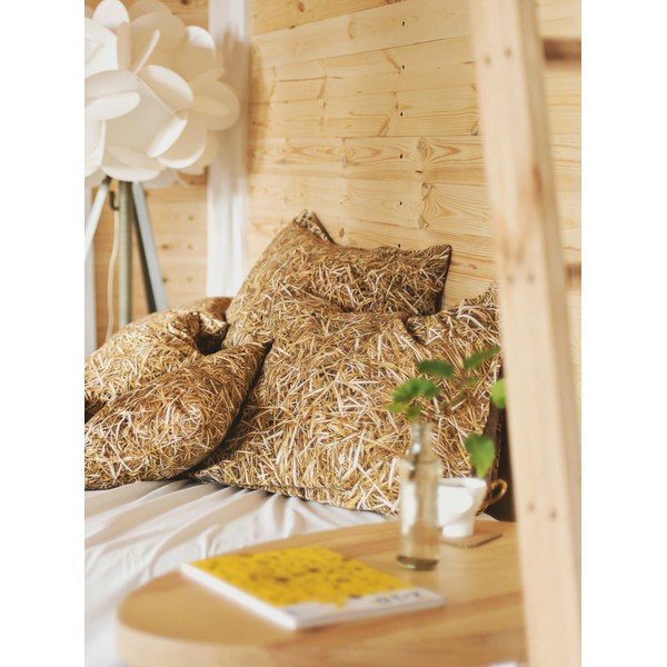 Poszewka na poduszkę z domieszką bawełny Foonka Słoma, 50x60 cm-image-1