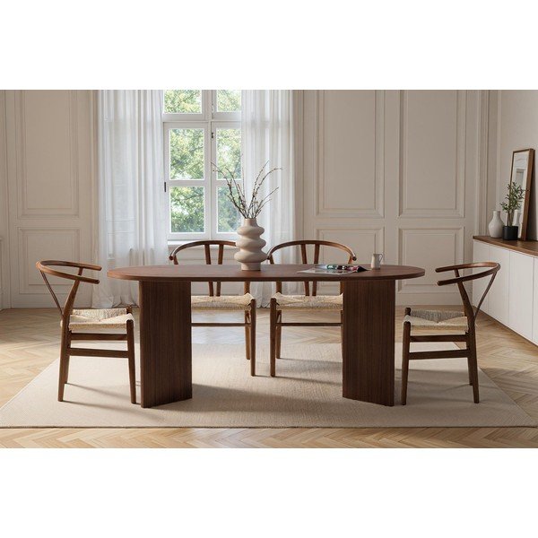Stół w dekorze orzecha 89,5x180 cm Sablin – Kalune Design-image-2